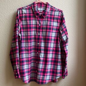 Vineyard Vines Women’s Flannel Relaxed performance shirt size 12